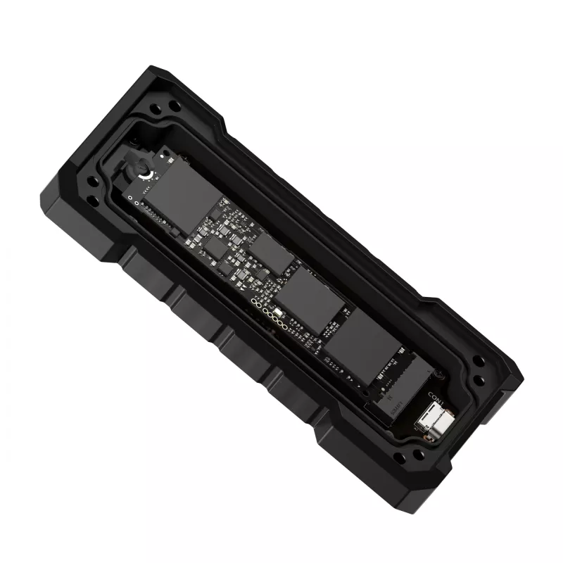 Caja para SSD ASUS TUF Gaming A2 Negra para M.2 PCIe / SATA, USB 3.2 Gen 2x2 20 Gbit/s, hasta 4 TB, aluminio, IP68