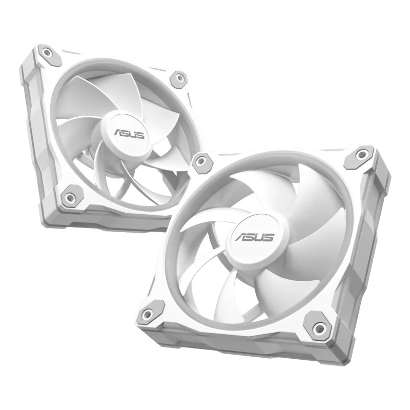 Ventilador para caja ASUS Prime MR120 ARGB Blanco 120 mm, 1600 rpm, PWM, rodamiento de deslizamiento, 58 CFM