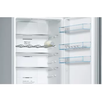 Frigorífico combi Bosch Serie 4 KGN39VIEB independiente 368 L, clase de eficiencia energética E, acero inoxidable, NoFrost, congelador abajo