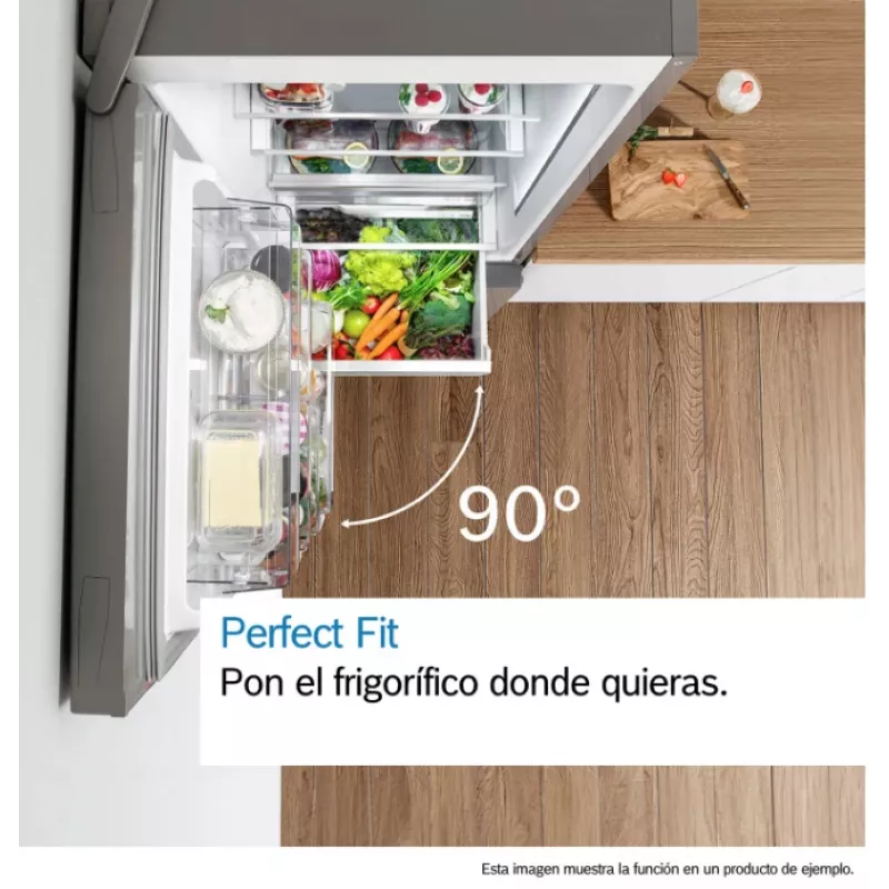 Frigorífico combi Bosch Serie 4 KGN39VIEB independiente 368 L, clase de eficiencia energética E, acero inoxidable, NoFrost, congelador abajo