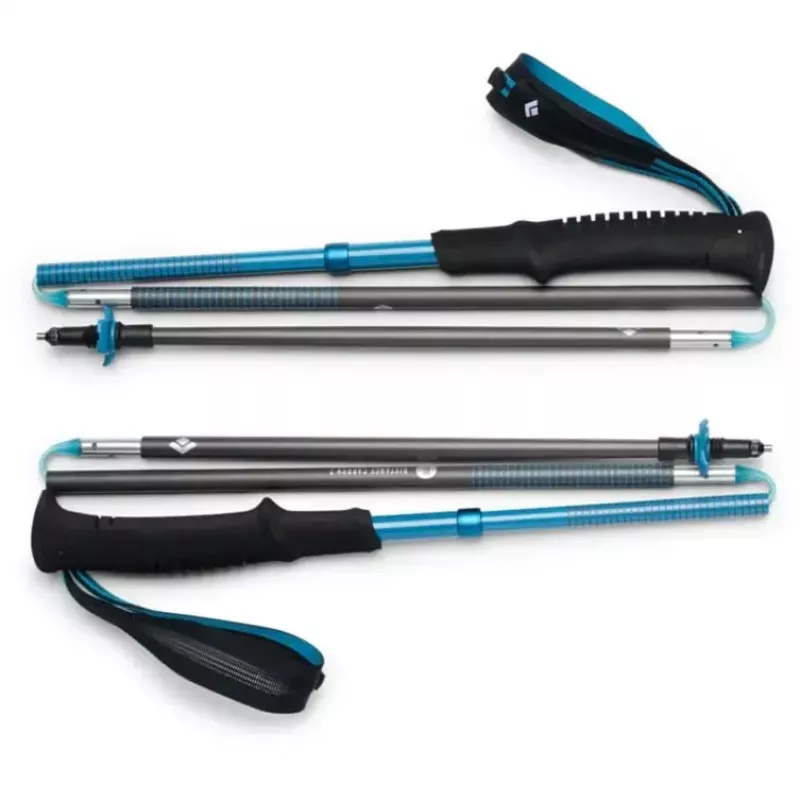 Bastones de trekking Black Diamond Distance Carbon Z — bastones plegables de carbono, 110 cm, 3 segmentos, 264 g