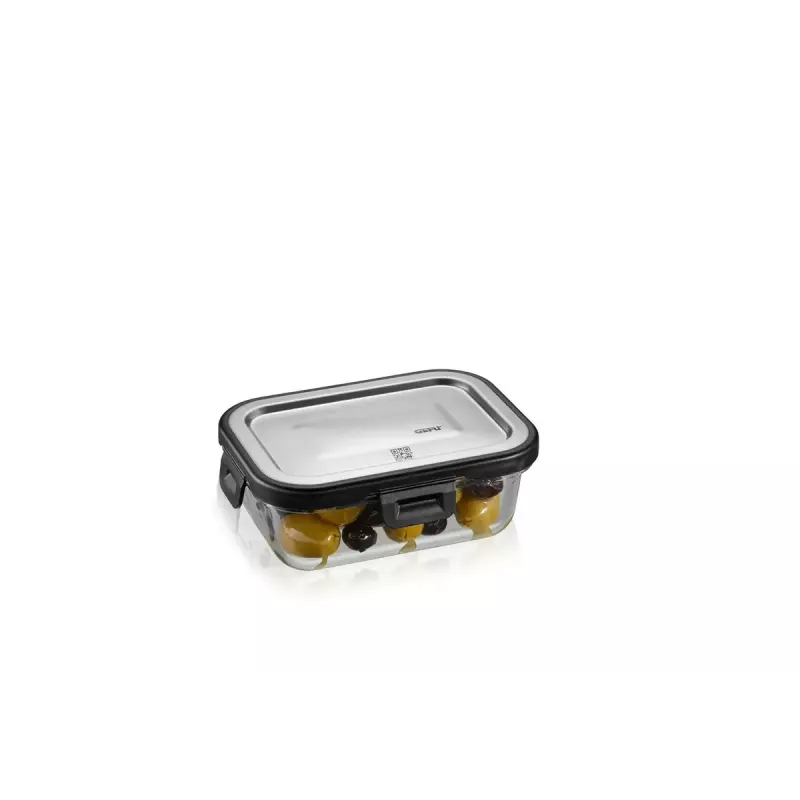 Recipientes rectangulares de vidrio para conservas, set, GEFU Milo G-12799 – 3 piezas, resistentes al calor, aptos para lavavajillas