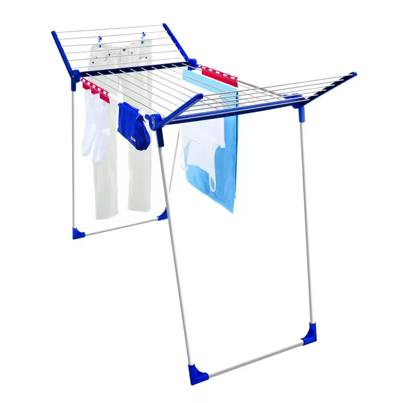 Tendedero de suelo Leifheit Pegasus 180 Plus — secador plegable de metal/plástico, 18 m de superficie de secado, 870×1570×660 mm