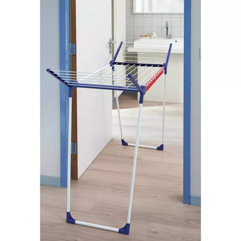 Tendedero de suelo Leifheit Pegasus 180 Plus — secador plegable de metal/plástico, 18 m de superficie de secado, 870×1570×660 mm