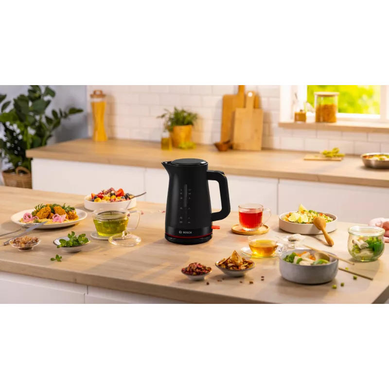 Hervidor eléctrico Bosch MyMoment TWK3M123 — 1,7 L, 2400 W, negro