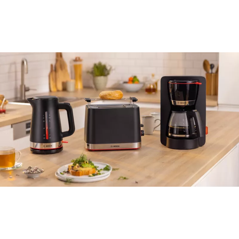 Hervidor eléctrico Bosch MyMoment TWK3M123 — 1,7 L, 2400 W, negro