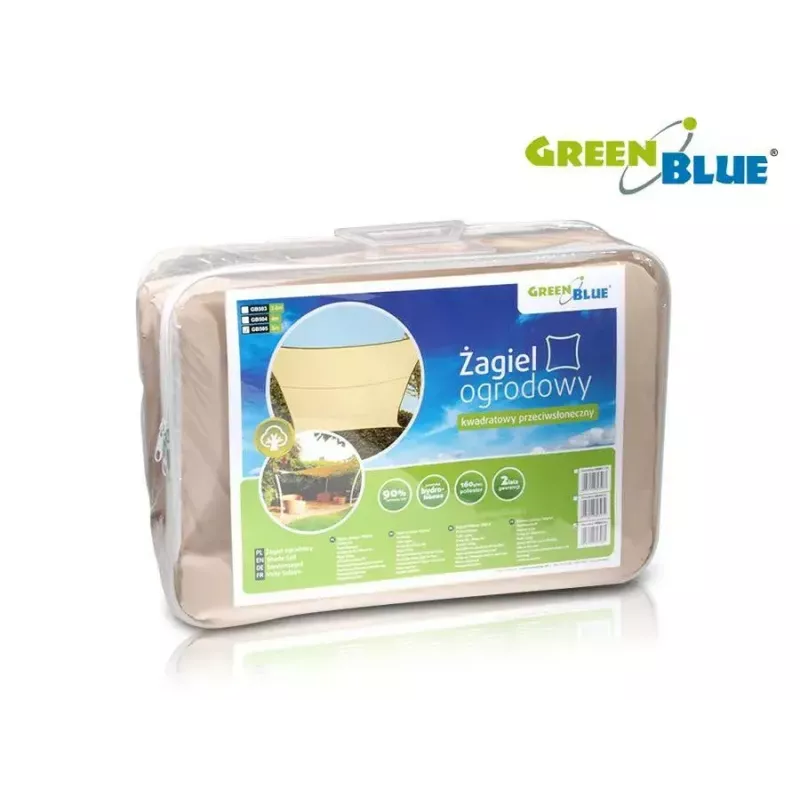 GreenBlue GB505 protección solar UV 5 m toldo cuadrado de poliéster para exterior