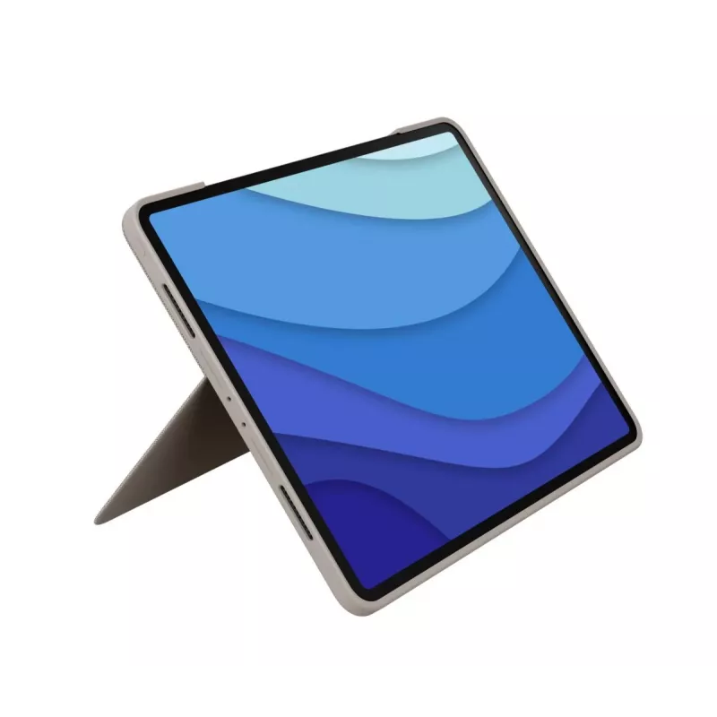 LOGITECH Combo Touch - Sand para iPad Pro 12,9 inch (5.ª gen.) - US International QWERTY