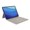 LOGITECH Combo Touch - Sand para iPad Pro 12,9 inch (5.ª gen.) - US International QWERTY