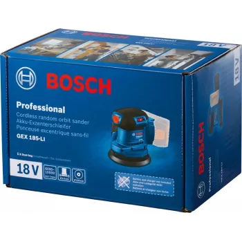 Bosch GEX 185-LI Professional lijadora excéntrica 10000 OPM azul