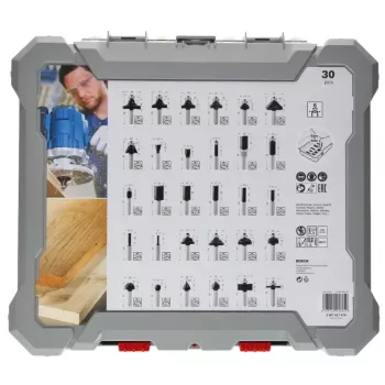 Bosch 2607017474 juego de fresas, 30 piezas, vástago de 6 mm