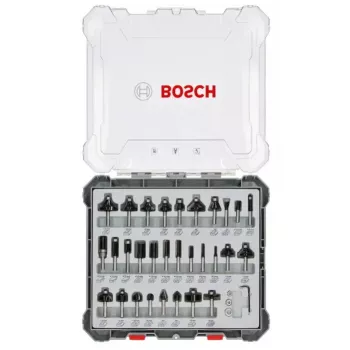 Bosch 2607017474 juego de fresas, 30 piezas, vástago de 6 mm