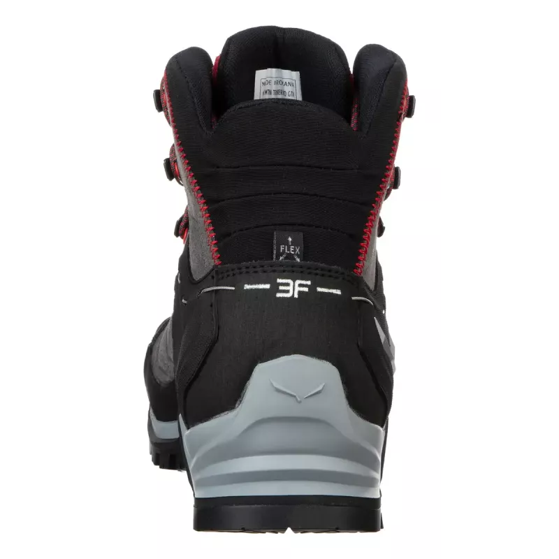 Salewa MTN Trainer Mid GTX Hombre Adulto Charcoal Gris Rojo Piel Ante Vibram