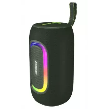 Altavoz portátil/para fiestas Energizer BTS163 — 16 W RMS, Bluetooth, Li‑Ion 1800 mAh, MicroSD, iluminación multicolor, negro