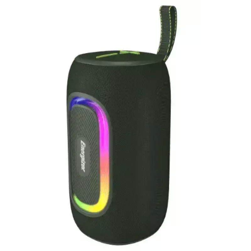 Altavoz portátil/para fiestas Energizer BTS163 — 16 W RMS, Bluetooth, Li‑Ion 1800 mAh, MicroSD, iluminación multicolor, negro