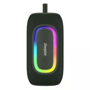 Altavoz portátil/para fiestas Energizer BTS163 — 16 W RMS, Bluetooth, Li‑Ion 1800 mAh, MicroSD, iluminación multicolor, negro