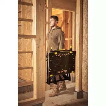 Banco de trabajo para madera Stanley STST83800-1 Bambú Acero Negro Amarillo 625 mm