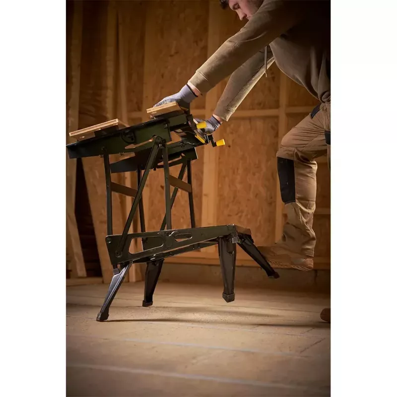 Banco de trabajo para madera Stanley STST83800-1 Bambú Acero Negro Amarillo 625 mm