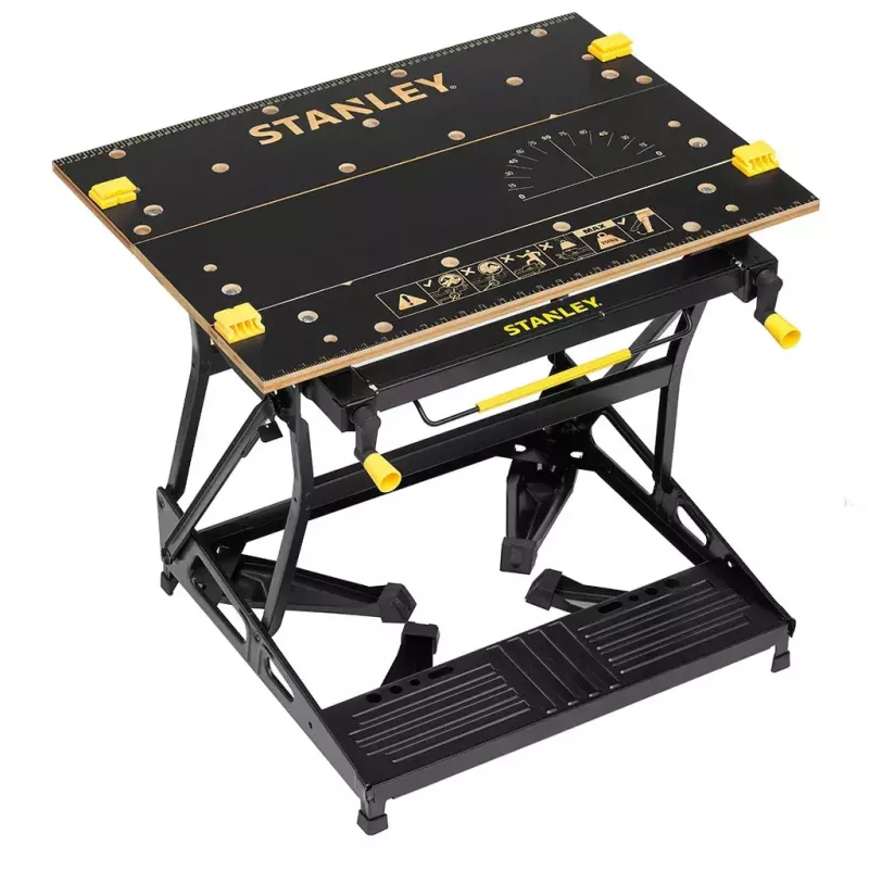 Banco de trabajo para madera Stanley STST83800-1 Bambú Acero Negro Amarillo 625 mm