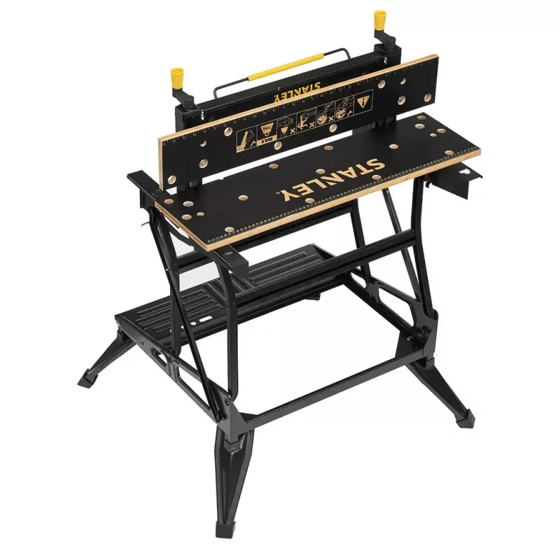Banco de trabajo para madera Stanley STST83800-1 Bambú Acero Negro Amarillo 625 mm