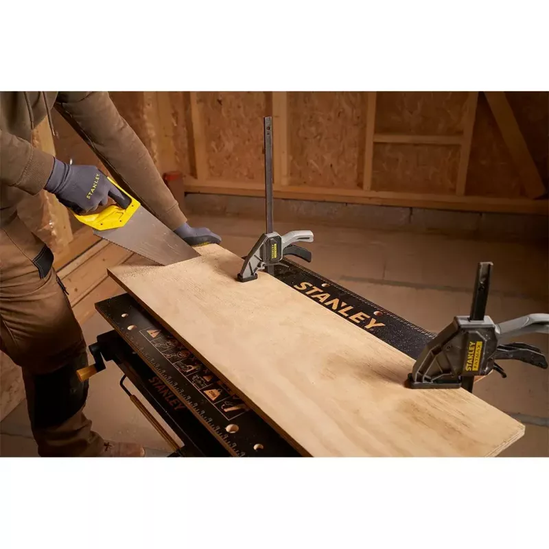 Banco de trabajo para madera Stanley STST83800-1 Bambú Acero Negro Amarillo 625 mm