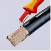 Cúter Knipex 98 55 SB rojo amarillo hoja fija