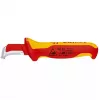 Cúter Knipex 98 55 SB rojo amarillo hoja fija