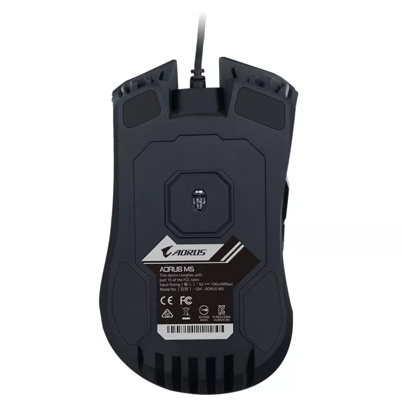 Ratón gaming GIGABYTE AORUS M5 para diestros USB Type-A óptico 16000 DPI