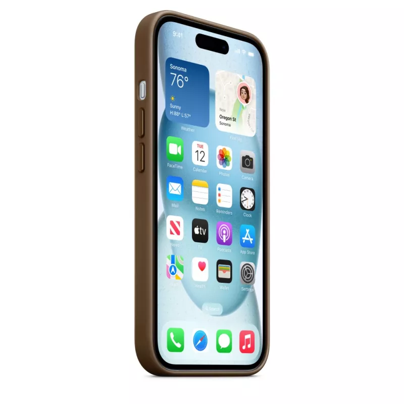 Apple Funda FineWoven con MagSafe iPhone 15 Taupe