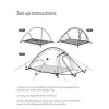 Tienda de campaña Naturehike Cloud UP 2 10D NH19ZP017 tienda ultraligera impermeable para 2 personas