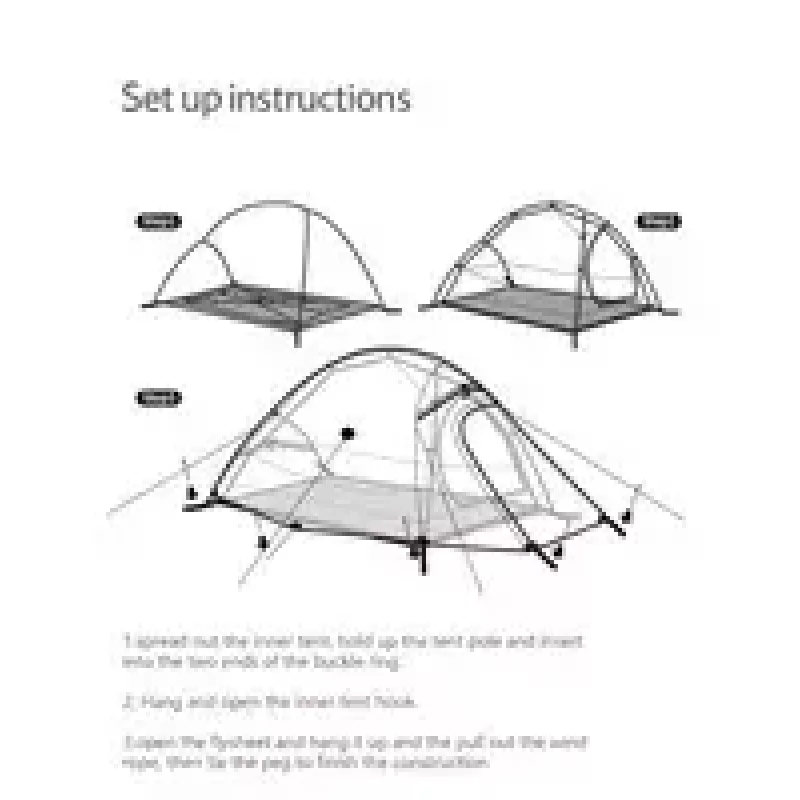 Tienda de campaña Naturehike Cloud UP 2 10D NH19ZP017 tienda ultraligera impermeable para 2 personas