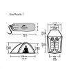 Tienda de campaña Naturehike Cloud UP 2 10D NH19ZP017 tienda ultraligera impermeable para 2 personas
