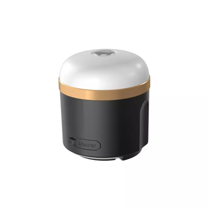 EcoFlow SCLI-B linterna de camping con batería, 400 lm, 3600 mAh, entrada USB-C, carcasa de ABS+TPR, IP54, negro/dorado/blanco