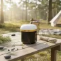 EcoFlow SCLI-B linterna de camping con batería, 400 lm, 3600 mAh, entrada USB-C, carcasa de ABS+TPR, IP54, negro/dorado/blanco