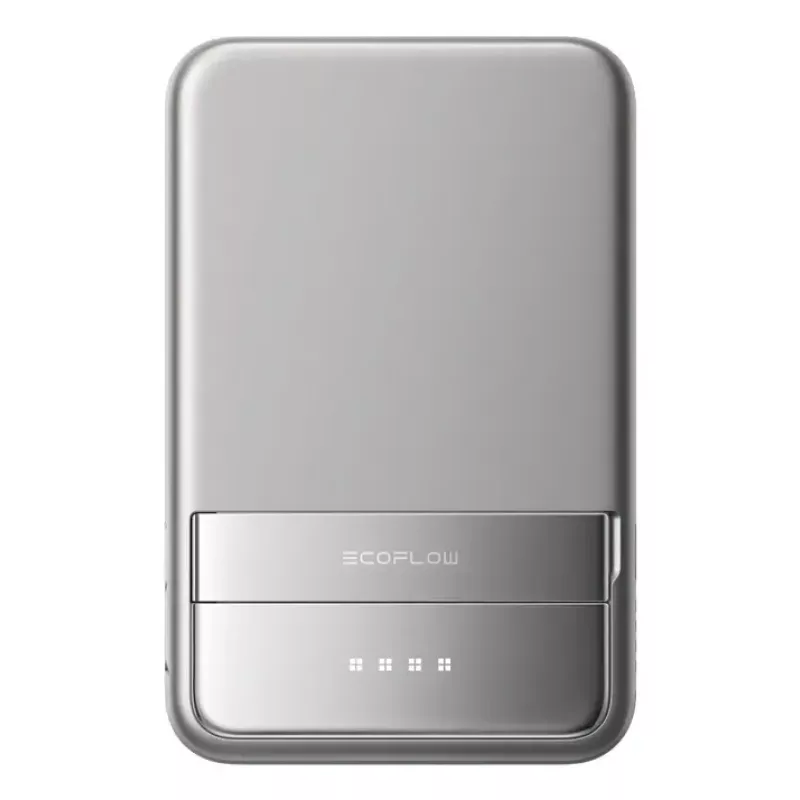 Batería externa EcoFlow Rapid 5000 (iones de litio 5000 mAh, carga rápida PD, 30 W total, inalámbrica, USB-C, plateada)