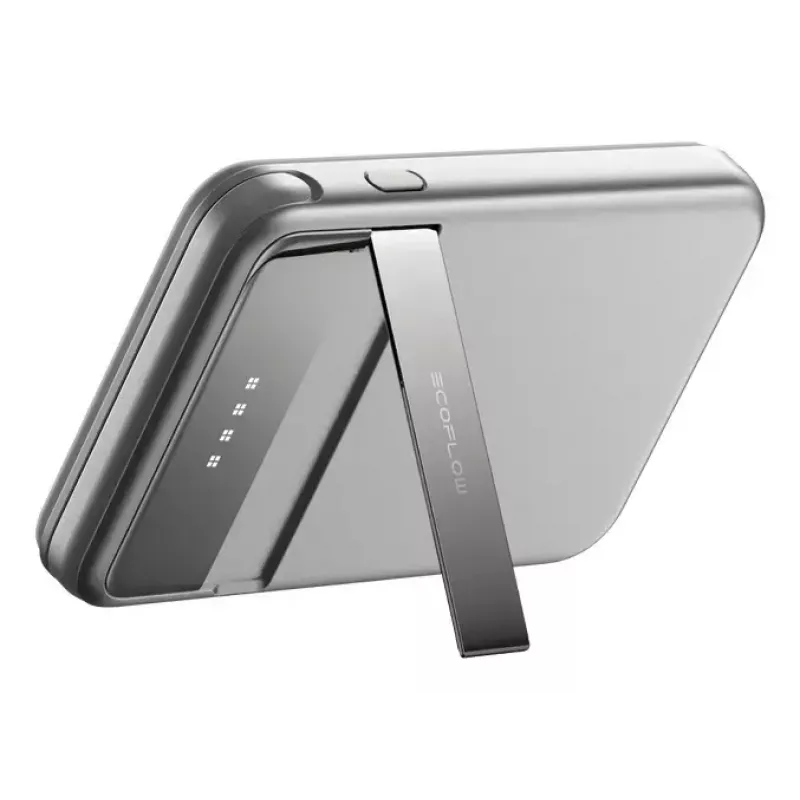Batería externa EcoFlow Rapid 5000 (iones de litio 5000 mAh, carga rápida PD, 30 W total, inalámbrica, USB-C, plateada)