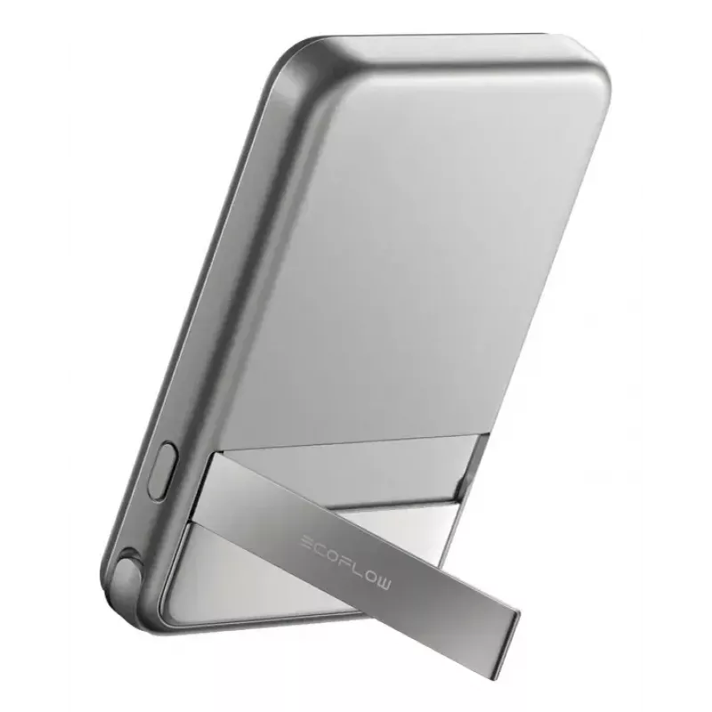 Batería externa EcoFlow Rapid 5000 (iones de litio 5000 mAh, carga rápida PD, 30 W total, inalámbrica, USB-C, plateada)