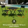 Conjunto de muebles de jardín Extralink L-0201P — 2 sillas y mesa negra