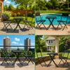 Conjunto de muebles de jardín Extralink L-0201P — 2 sillas y mesa negra