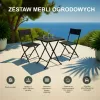Conjunto de muebles de jardín Extralink L-0201P — 2 sillas y mesa negra