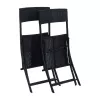Conjunto de muebles de jardín Extralink L-0201P — 2 sillas y mesa negra