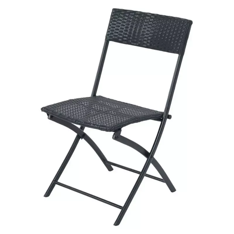 Conjunto de muebles de jardín Extralink L-0201P — 2 sillas y mesa negra