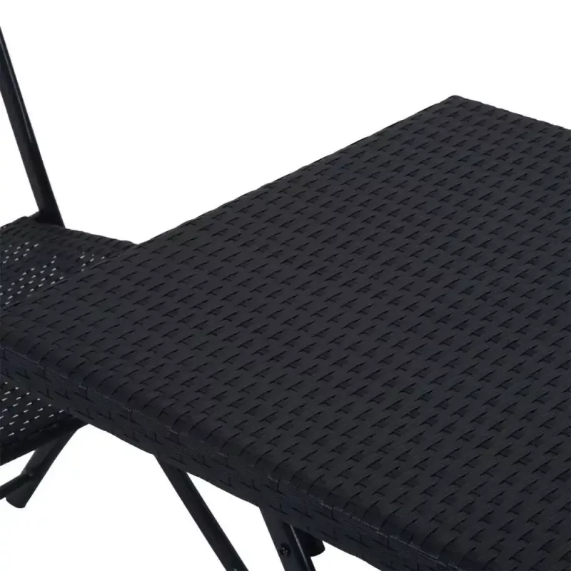 Conjunto de muebles de jardín Extralink L-0201P — 2 sillas y mesa negra