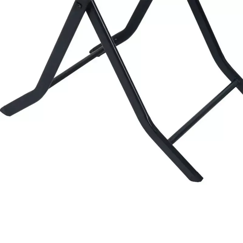 Conjunto de muebles de jardín Extralink L-0201P — 2 sillas y mesa negra