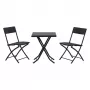 Conjunto de muebles de jardín Extralink L-0201P — 2 sillas y mesa negra