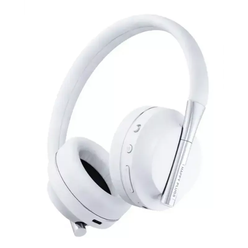 Happy Plugs Play auriculares inalámbricos supraurales, blancos