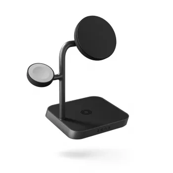 Cargador de oficina ZENS Pro 3 negro carga inalámbrica rápida interior AC