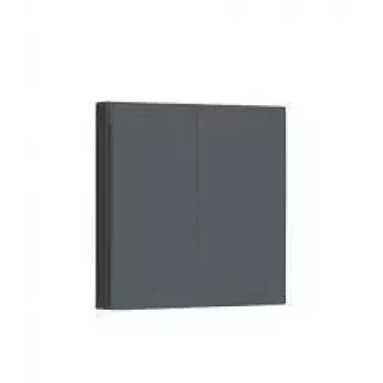 AQARA Smart Wall Switch H1 EU (sin neutro, doble pulsador) (WS-EUK02-G), gris - interruptor de pared ZigBee con doble relé