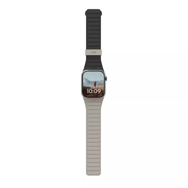 Urban Armor Gear Pathfinder correa de silicona para Apple Watch, negro/titanio