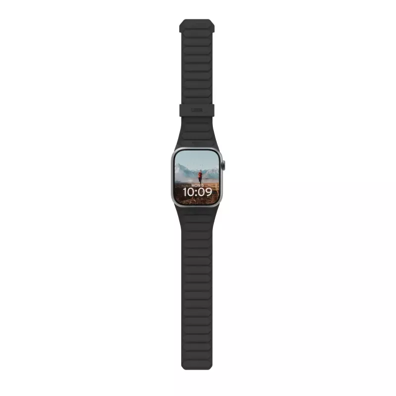 Urban Armor Gear Pathfinder correa de silicona para Apple Watch, negro/titanio